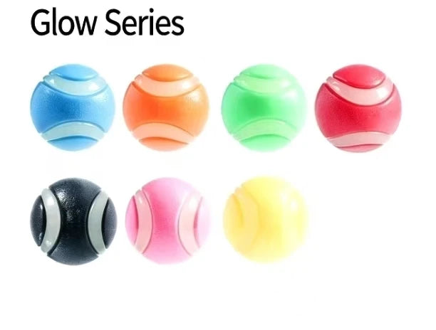 Glow In Dark Rubber Dog Toy Ball for Teething Outdoor Play
