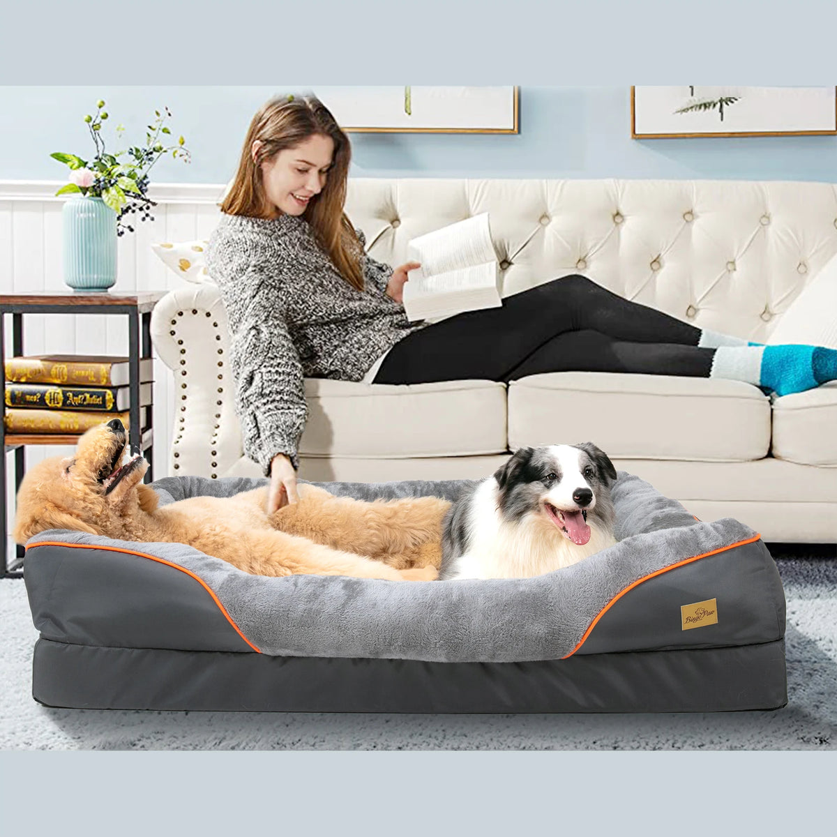 Comfortable Fleece Dog Bed With Removable Washable Cover