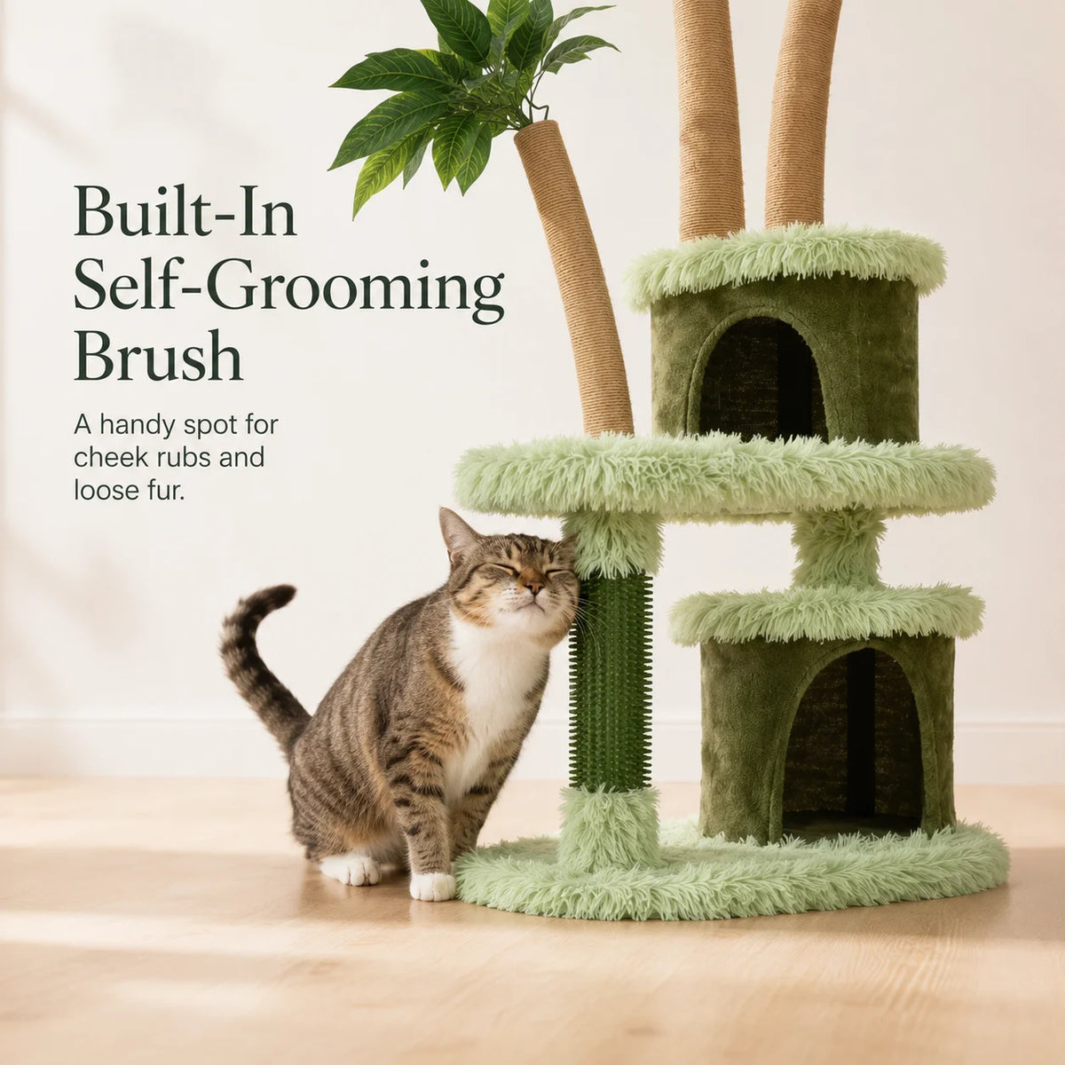 Double Tier Cat Tree With Fun Platform And Scratching Post