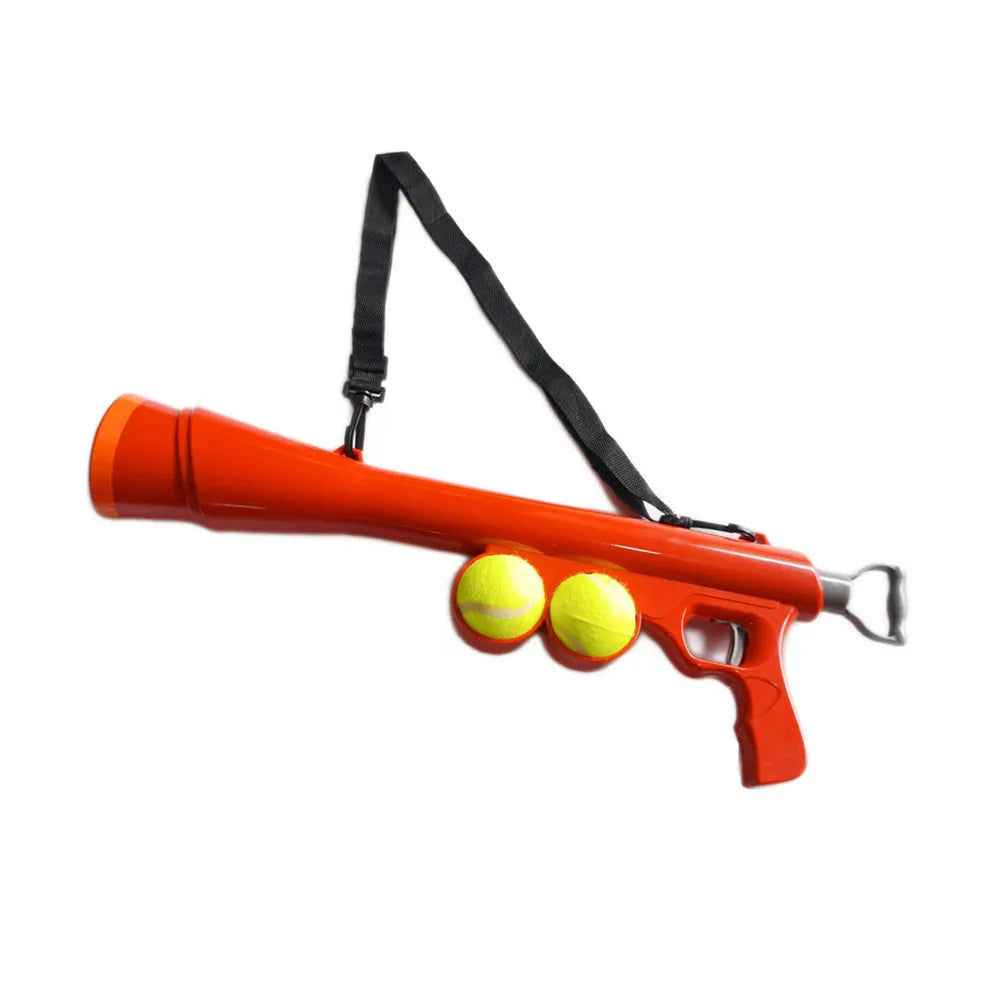 Interactive Dog Ball Launcher With Tennis Balls For Outdoor Play And Training