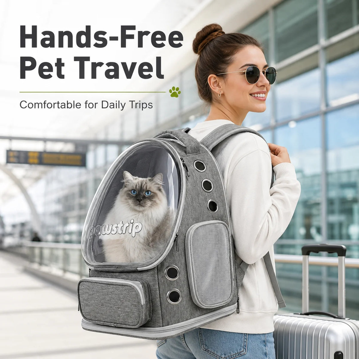 Transparent Bubble Cat Backpack Carrier Breathable Travel Bag For Pets