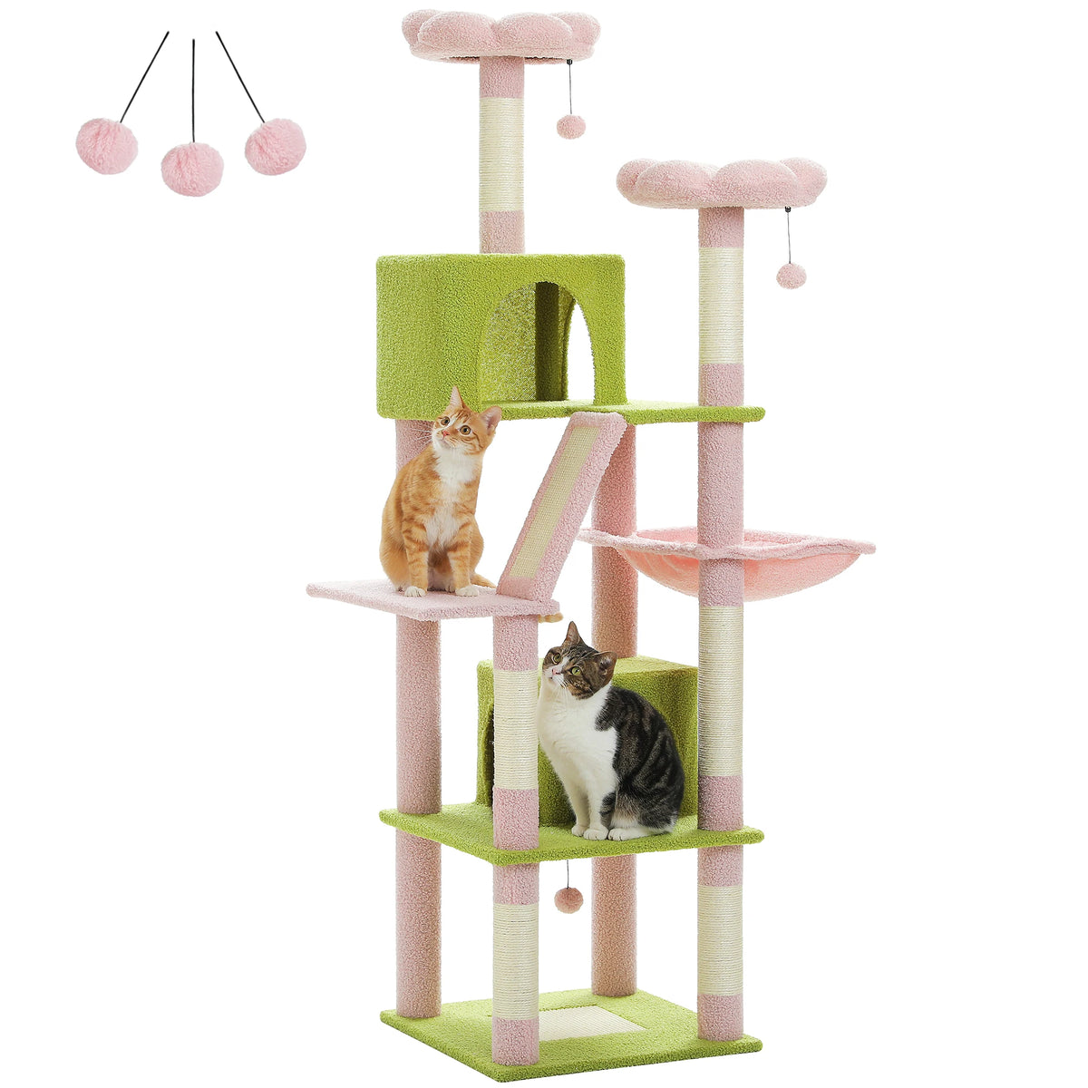 Heavy Duty Cat Tree Tower With Scratching Posts And Sleeping Condos For Cats