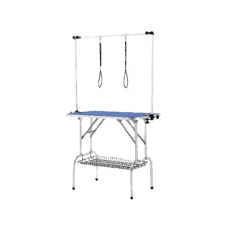 Foldable Dog Grooming Table With Adjustable Clamp And Safety Loop
