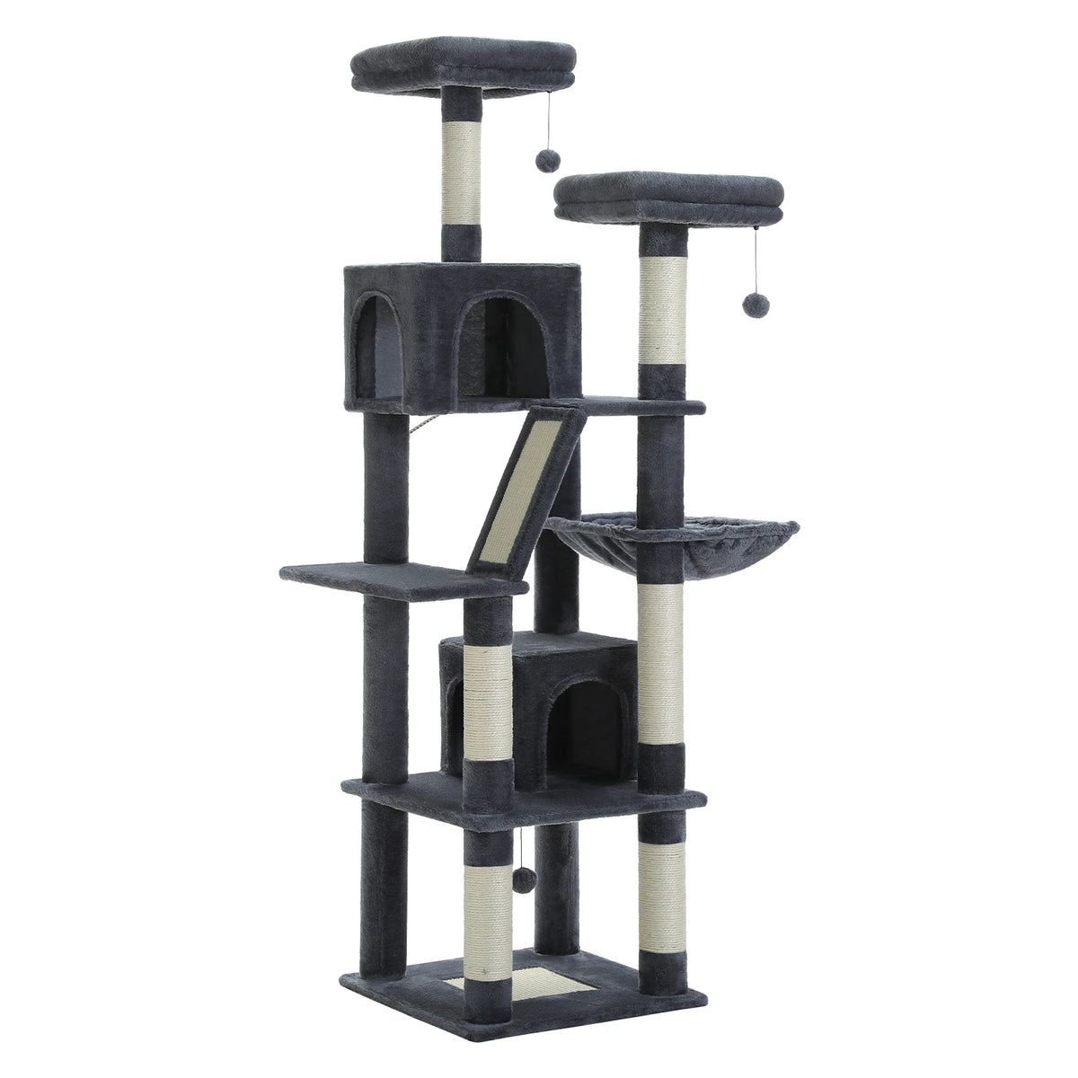 Heavy Duty Cat Tree Tower With Scratching Posts And Sleeping Condos For Cats
