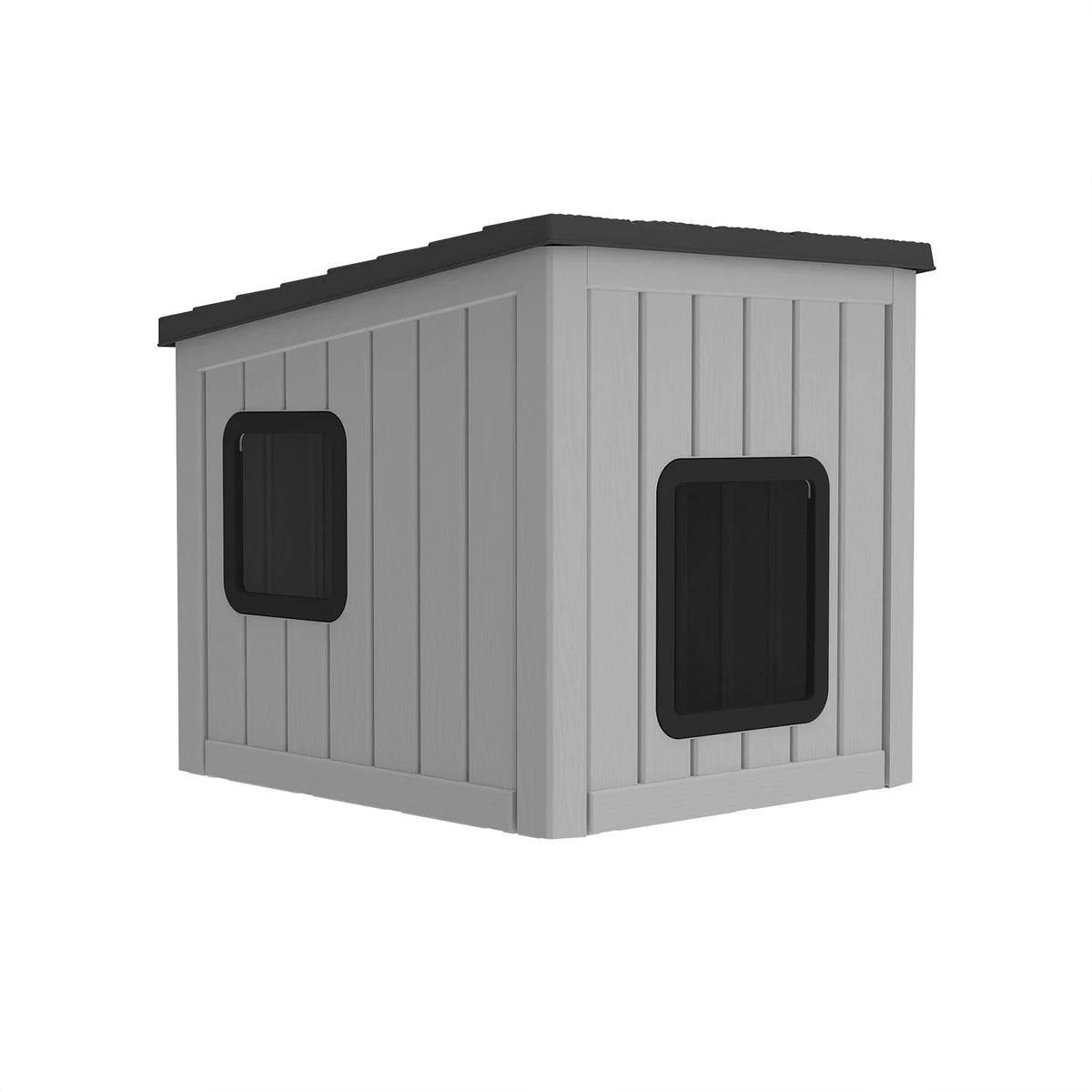 Weatherproof Plastic Pet Cabin With Sloped Drainage Roof
