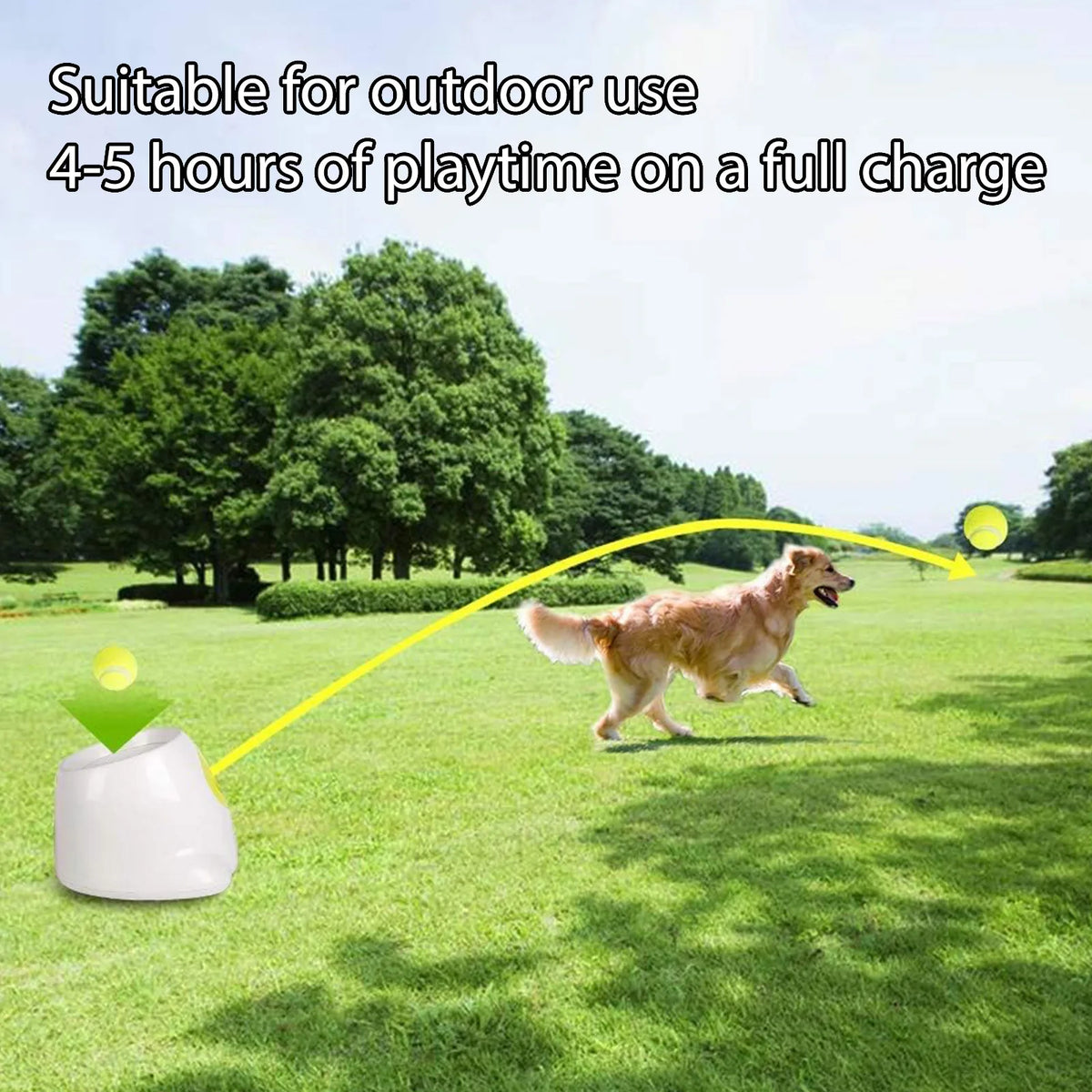 Automatic Dog Ball Launcher With Tennis Balls For Indoor Outdoor