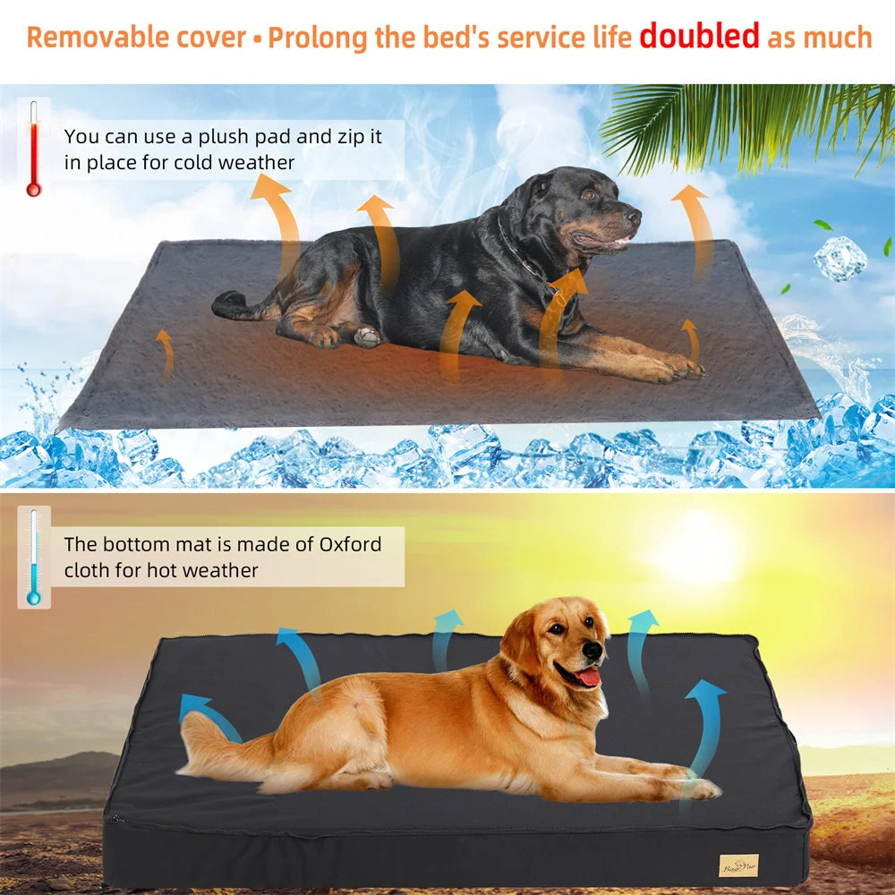 Waterproof Orthopedic Dog Bed With Removable Washable Cover