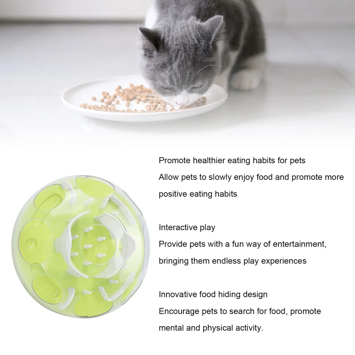 3Pcs Cat Puzzle Feeder Toy Interactive Cat Puzzle Feeder Funny Cat Puzzle Food Dispenser Enrichment for Pets Play and Exercise