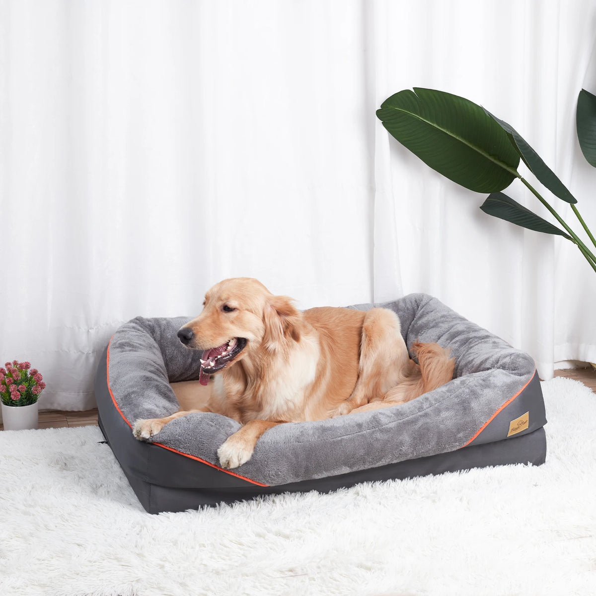 Comfortable Fleece Dog Bed With Removable Washable Cover