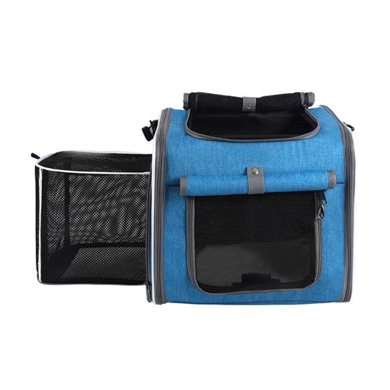 Cat Carrier Backpack for Small Pets Expandable Travel Bag, lightweight Carry-On, Bike-Friendly Pet Transport Pets Bag Pet Carrier