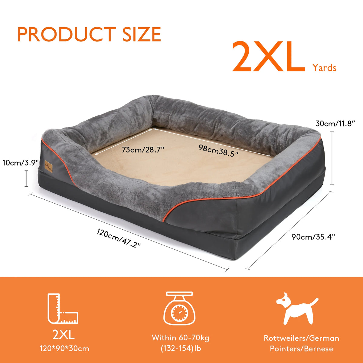 Comfortable Fleece Dog Bed With Removable Washable Cover