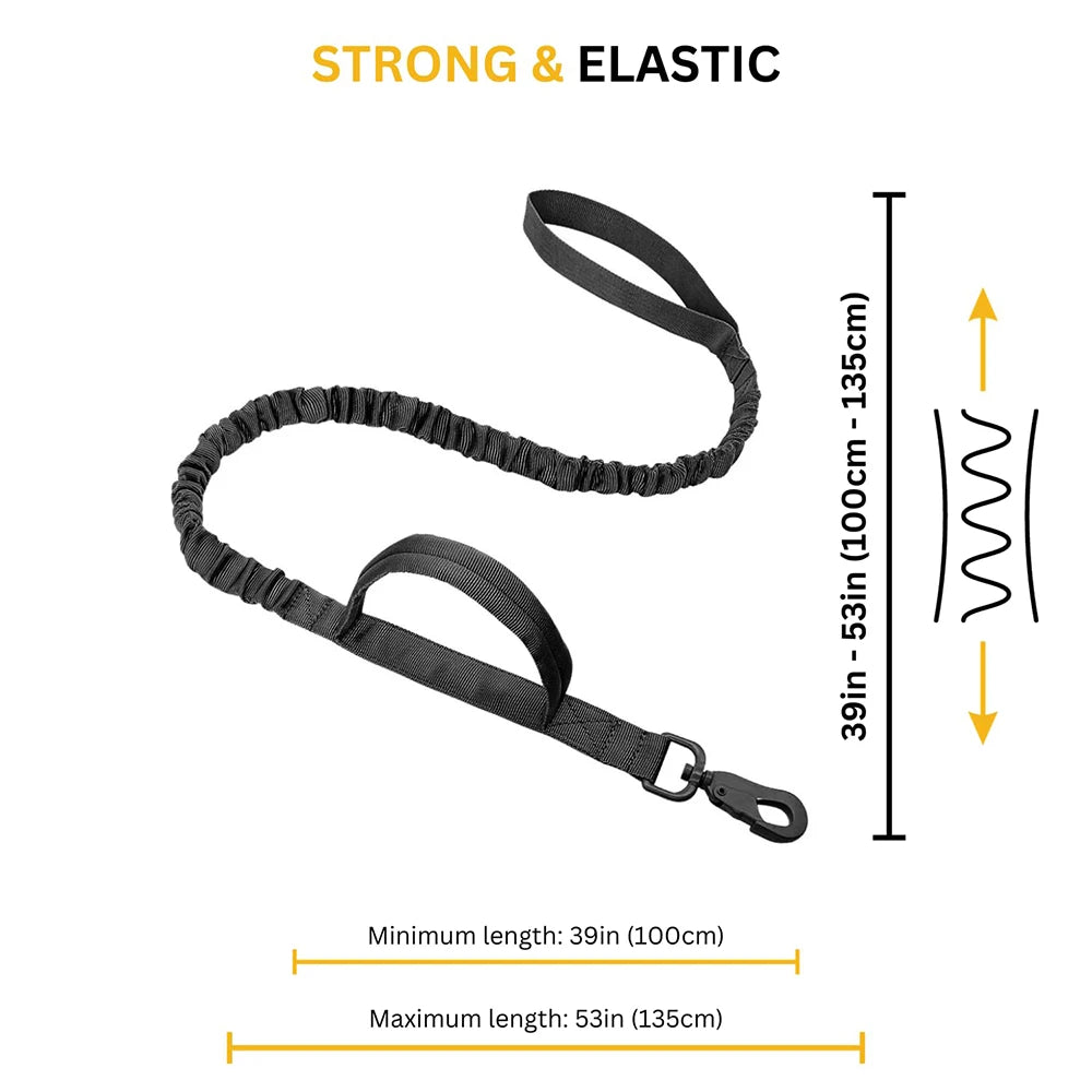 Tactical Dog Harness Leash Set With Padded Handle For Large Dogs