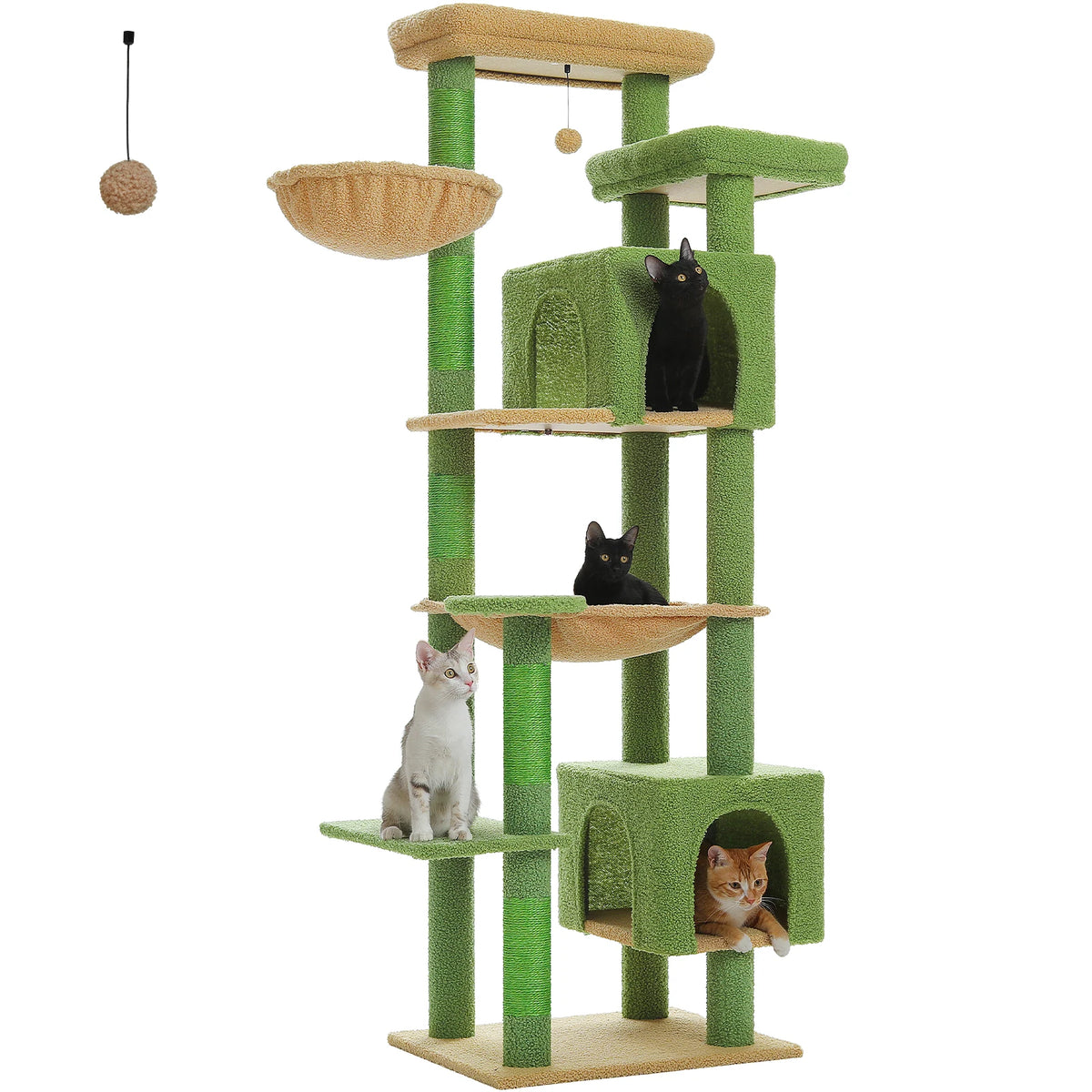 Heavy Duty Cat Tree Tower With Scratching Posts And Sleeping Condos For Cats