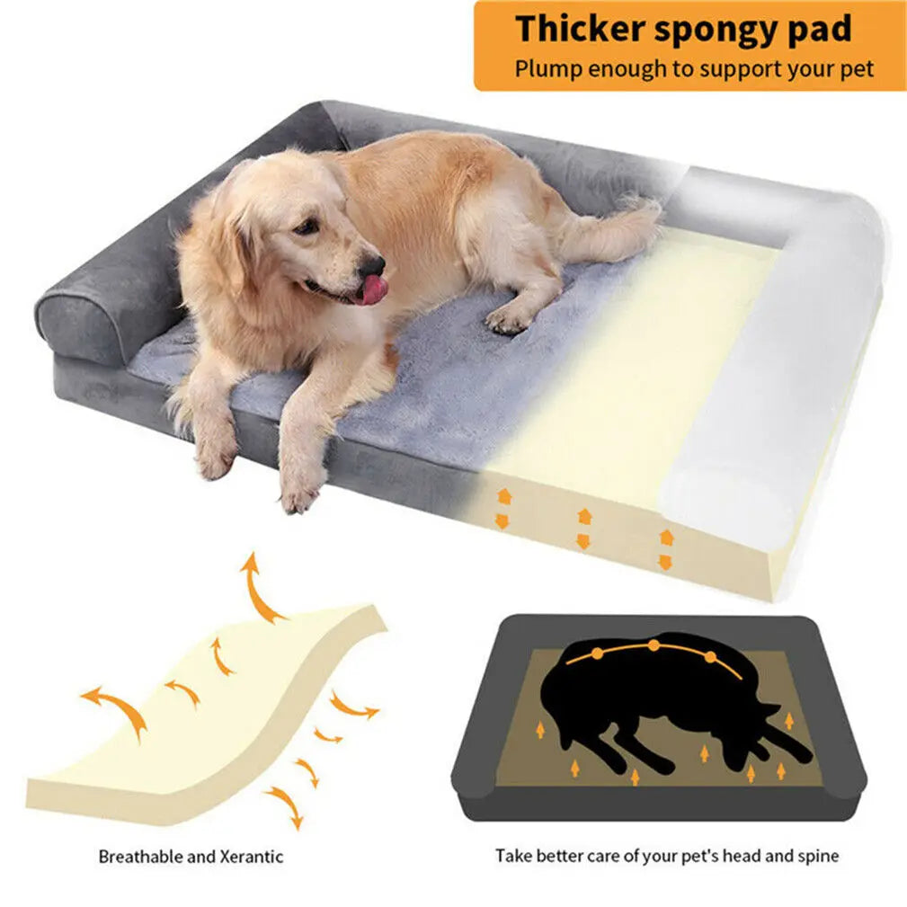 Orthopedic Dog Bed With Removable Washable Cover And Soft Foam