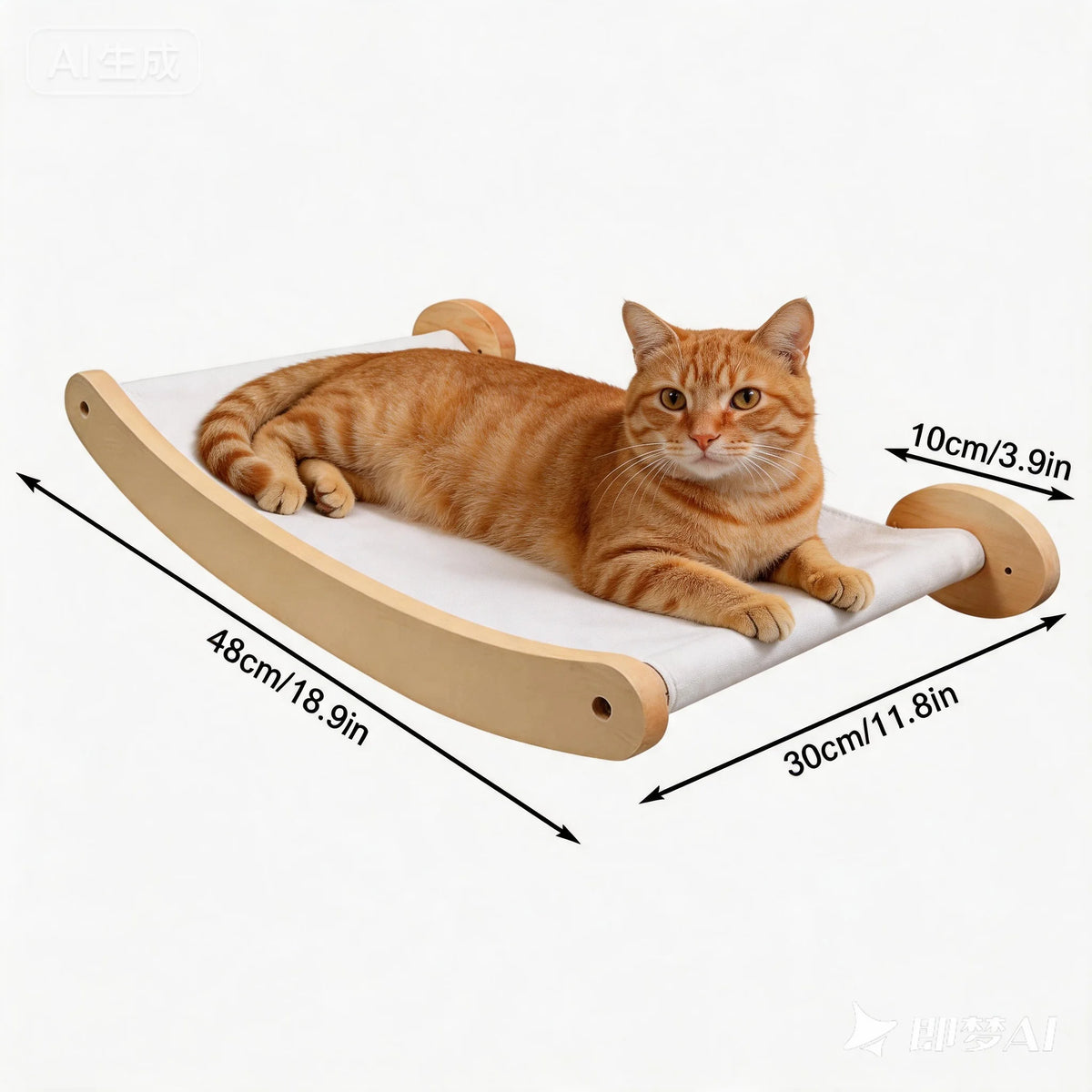 Wall Mounted Cat Hammock Climbing Shelf With Sisal Scratching Rope