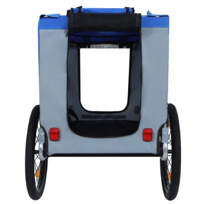 Foldable Pet Bicycle Trailer, Large Dog Bike Trailer with Steel Frame, 120LB Weight Capacity Pet Carrier for Cycling Jogging Camping Outdoor Adventures