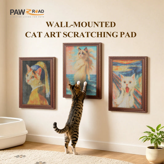 3 Pack Cardboard Cat Wall Scratcher Boards With No Drill Adhesive Strips