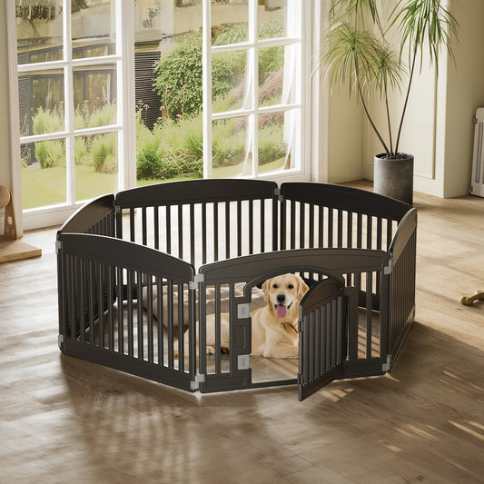 Foldable Expandable Plastic Dog Playpen Portable Pet Fence