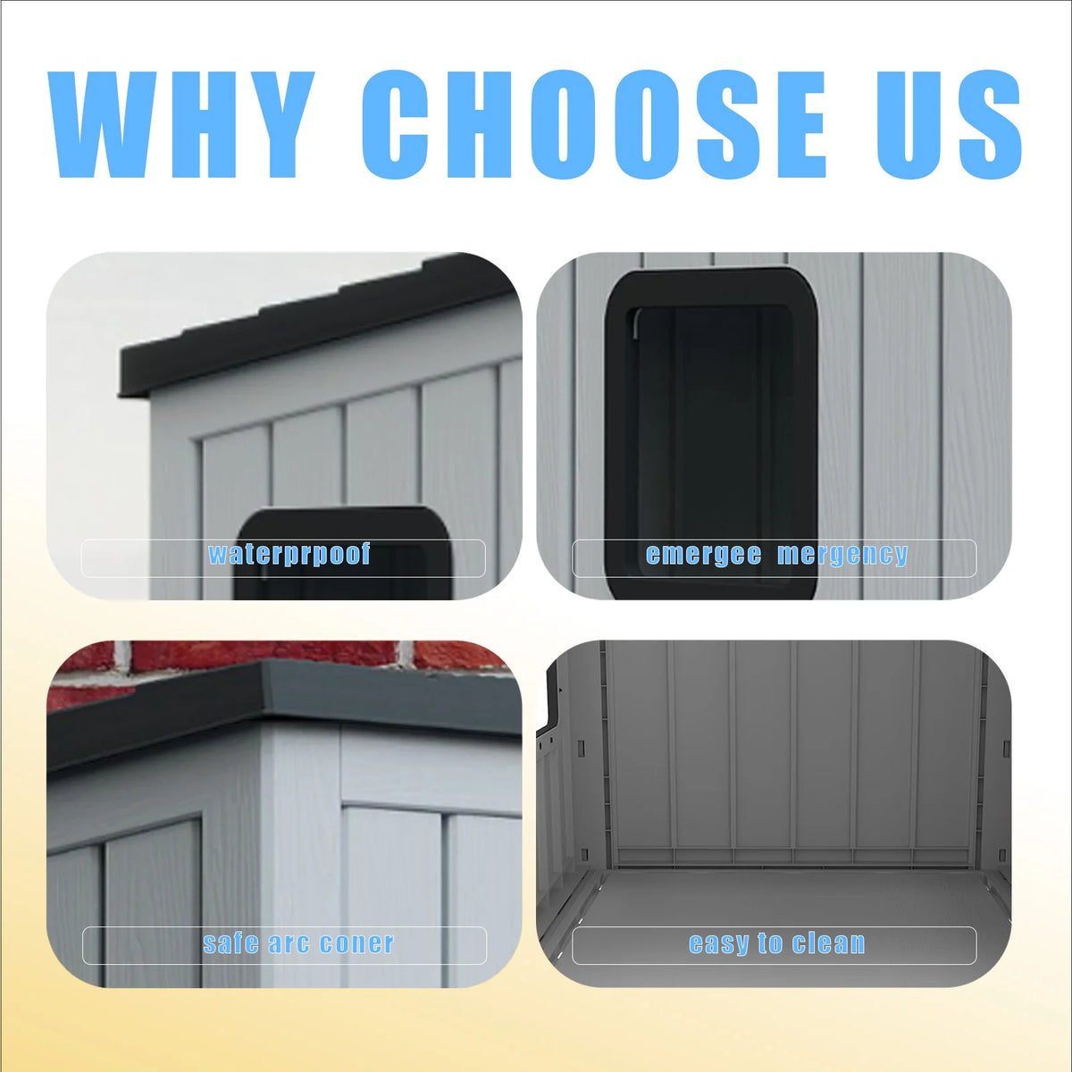 Weatherproof Plastic Pet Cabin With Sloped Drainage Roof