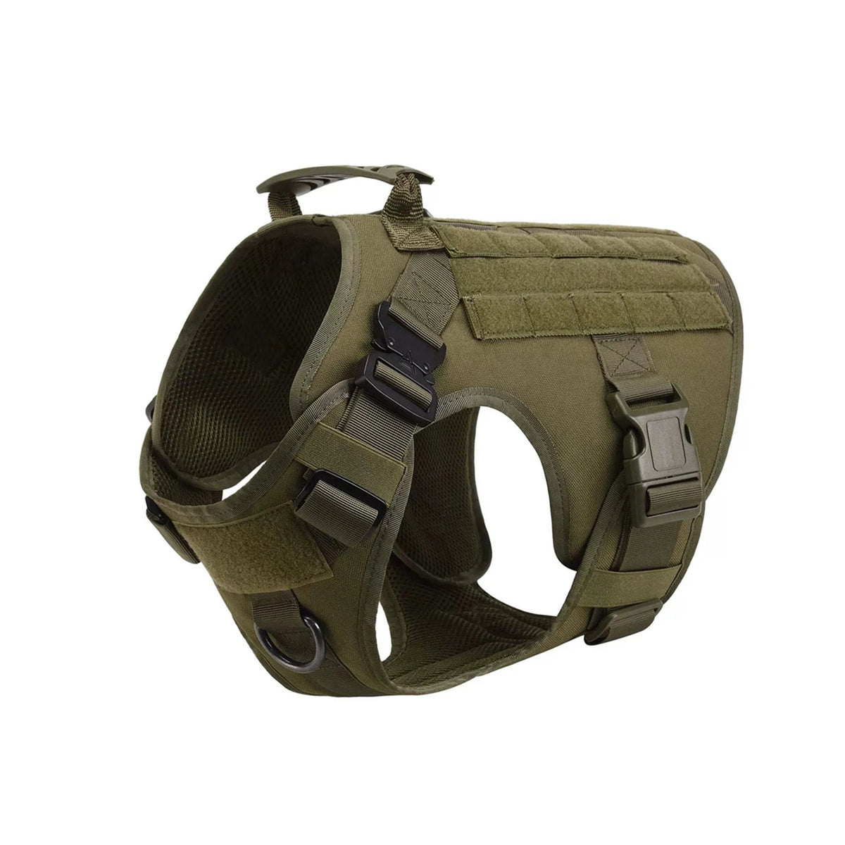Tactical Dog Harness With Molle Pouches Quick Release Walking Vest