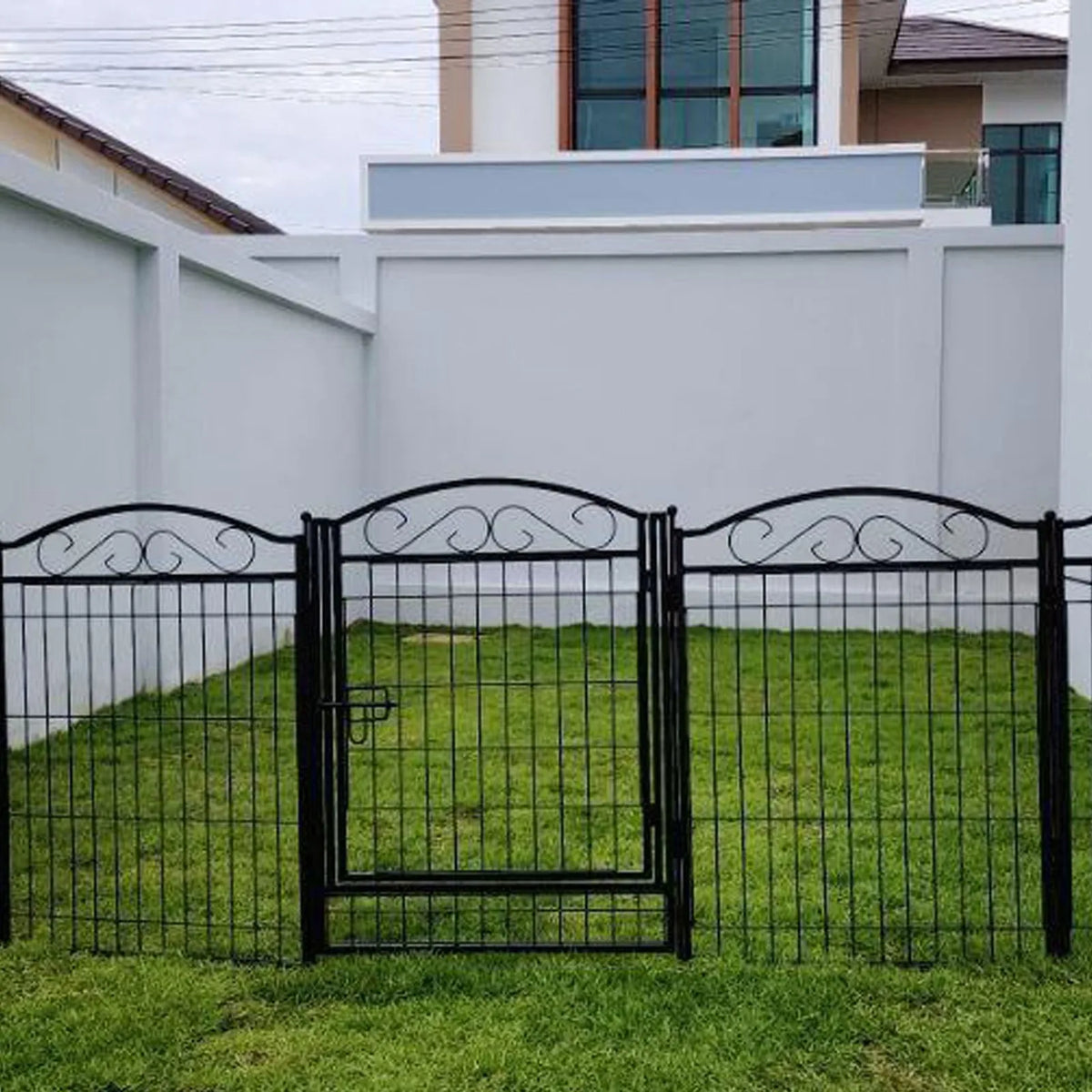 Heavy Duty 8 Panel Metal Dog Playpen With Secure Entry Door