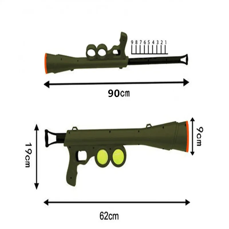 Interactive Dog Ball Launcher With Tennis Balls For Outdoor Play And Training