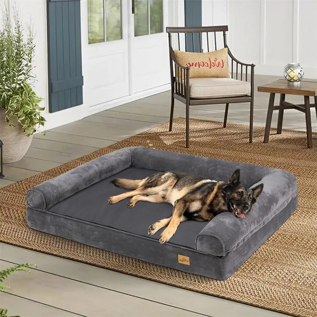 Orthopedic Dog Bed With Removable Washable Cover And Soft Foam