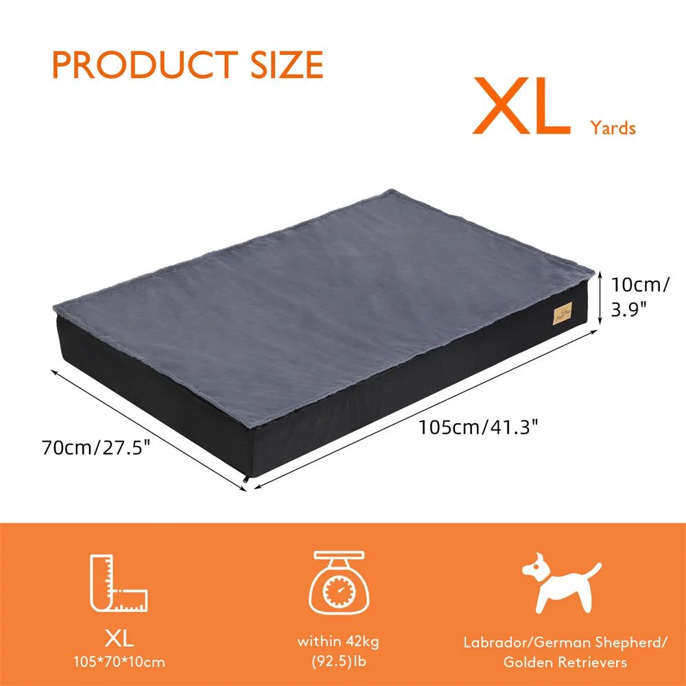 Waterproof Orthopedic Dog Bed With Removable Washable Cover
