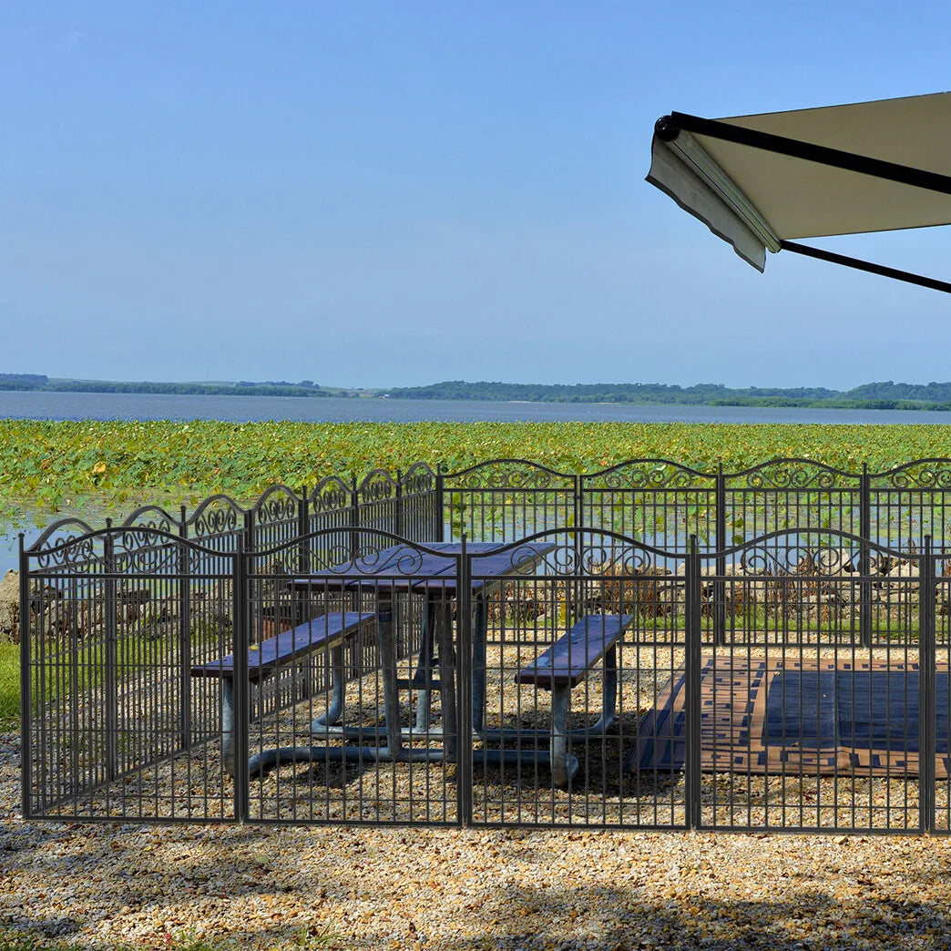 Heavy Duty 8 Panel Metal Dog Playpen With Secure Entry Door