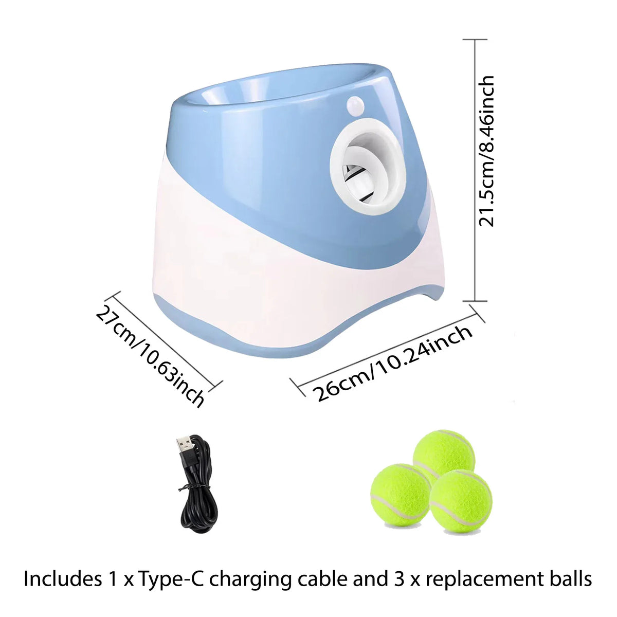 Automatic Dog Ball Launcher With Tennis Balls For Indoor Outdoor