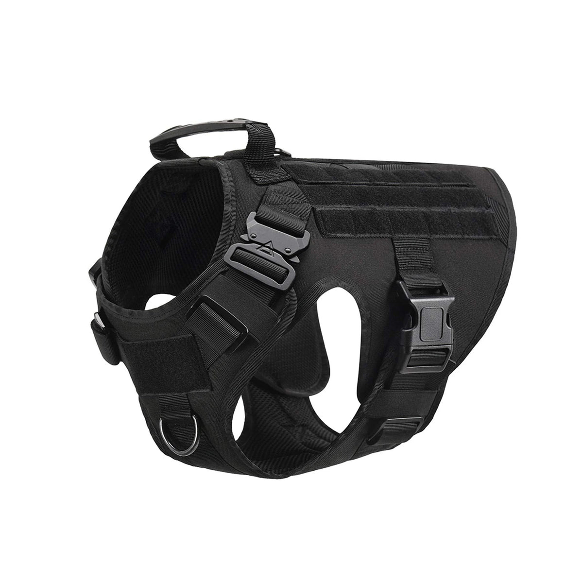 Tactical Dog Harness With Molle Pouches Quick Release Walking Vest