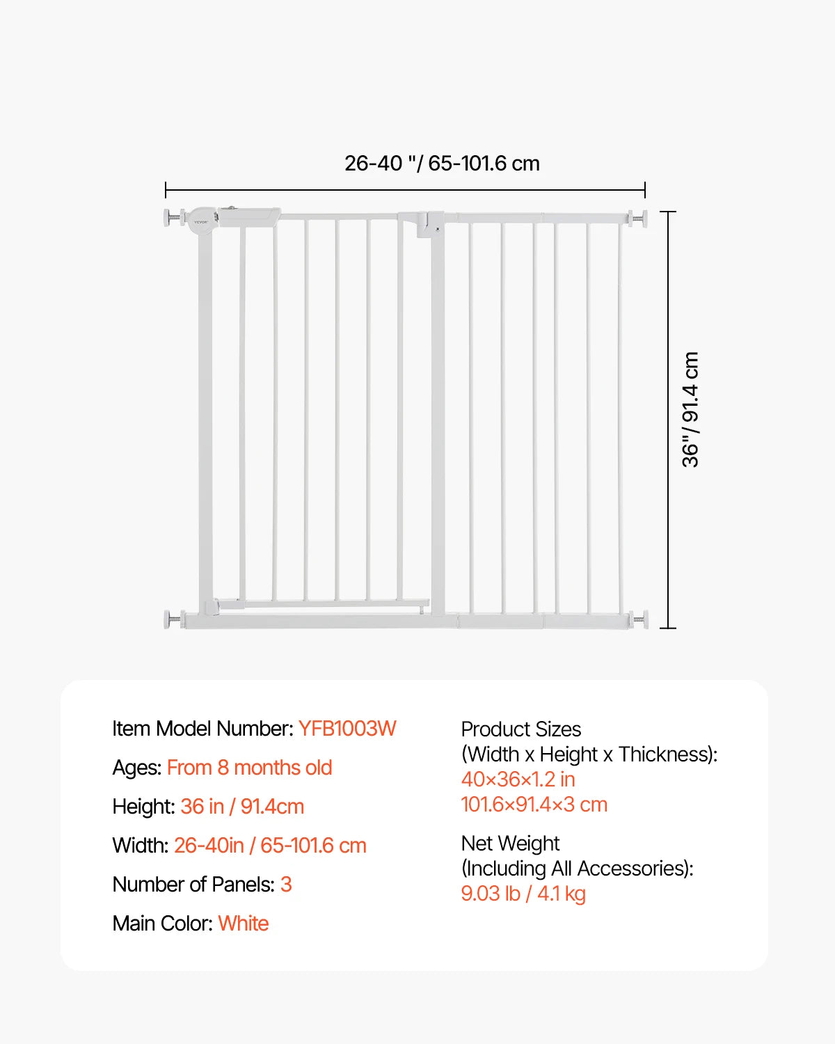Pressure Mount Walk Thru Baby And Dog Gate With Secure Doorway