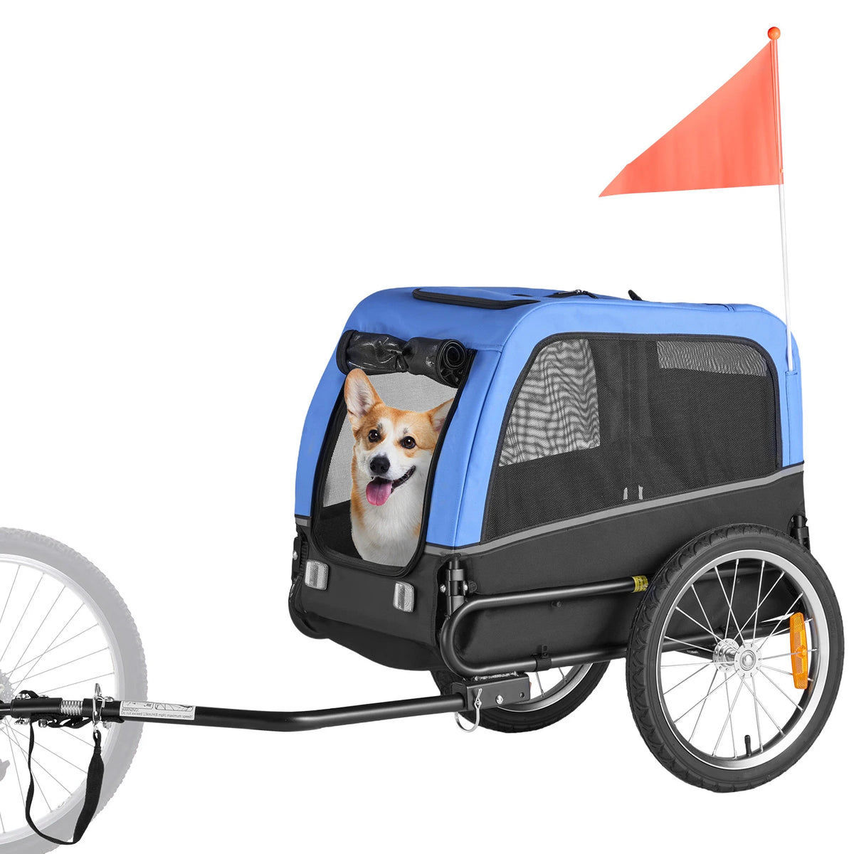 Universal Dog Bike Trailer Pet Carrier With Quick Release Wheel