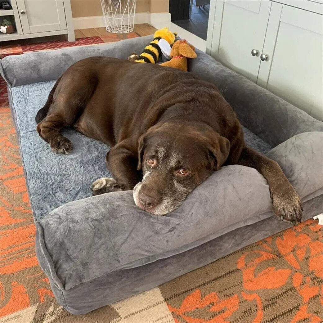Orthopedic Dog Bed With Removable Washable Cover And Soft Foam