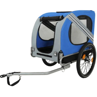 Foldable Pet Bicycle Trailer, Large Dog Bike Trailer with Steel Frame, 120LB Weight Capacity Pet Carrier for Cycling Jogging Camping Outdoor Adventures
