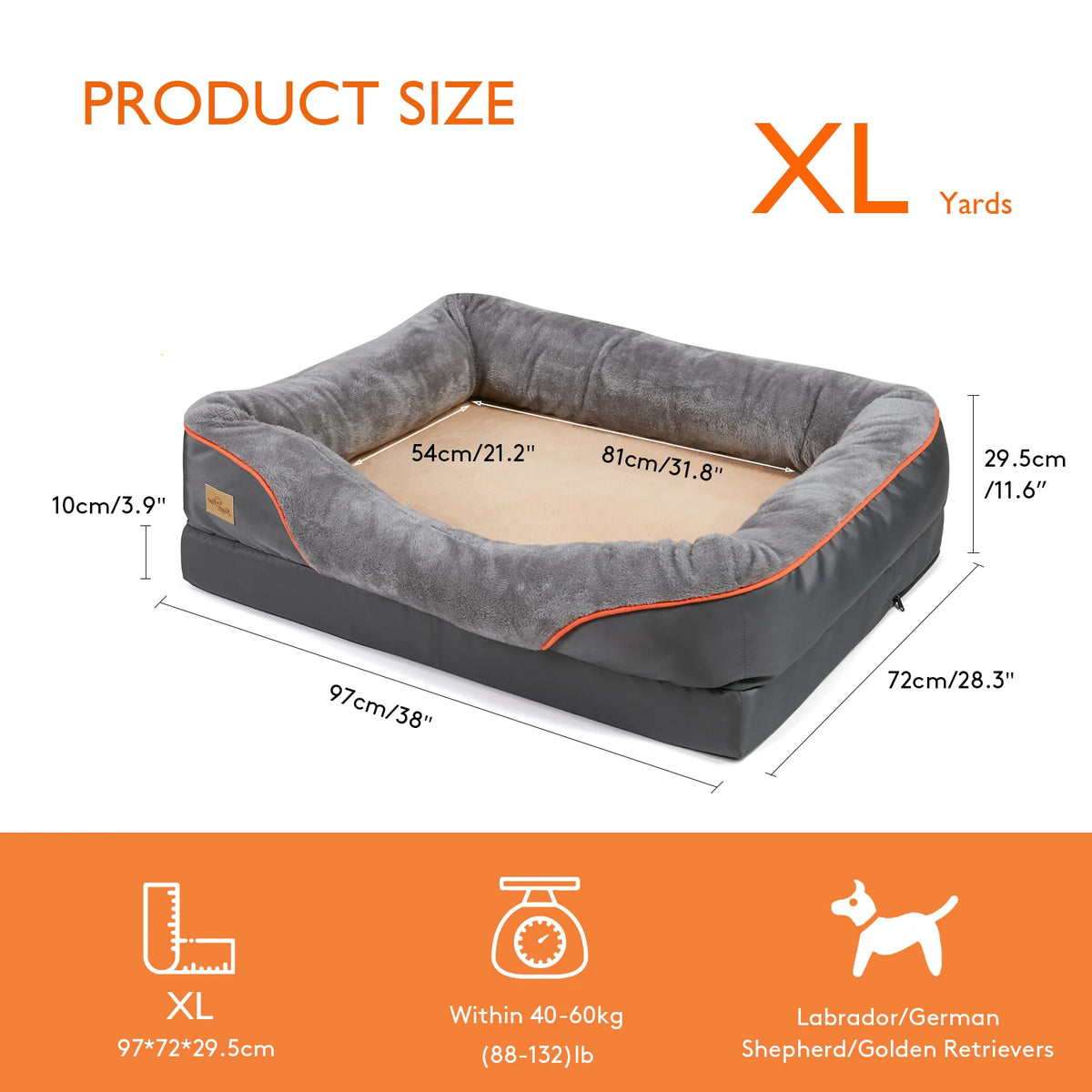 Comfortable Fleece Dog Bed With Removable Washable Cover