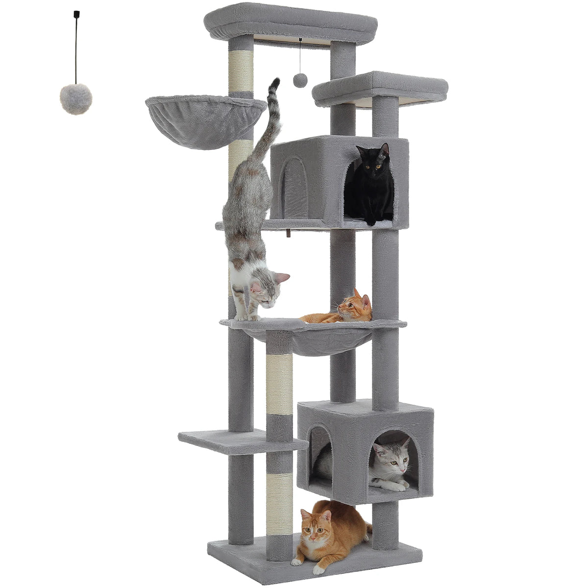 Heavy Duty Cat Tree Tower With Scratching Posts And Sleeping Condos For Cats