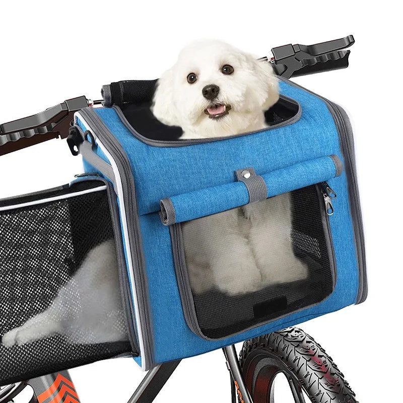 Cat Carrier Backpack for Small Pets Expandable Travel Bag, lightweight Carry-On, Bike-Friendly Pet Transport Pets Bag Pet Carrier