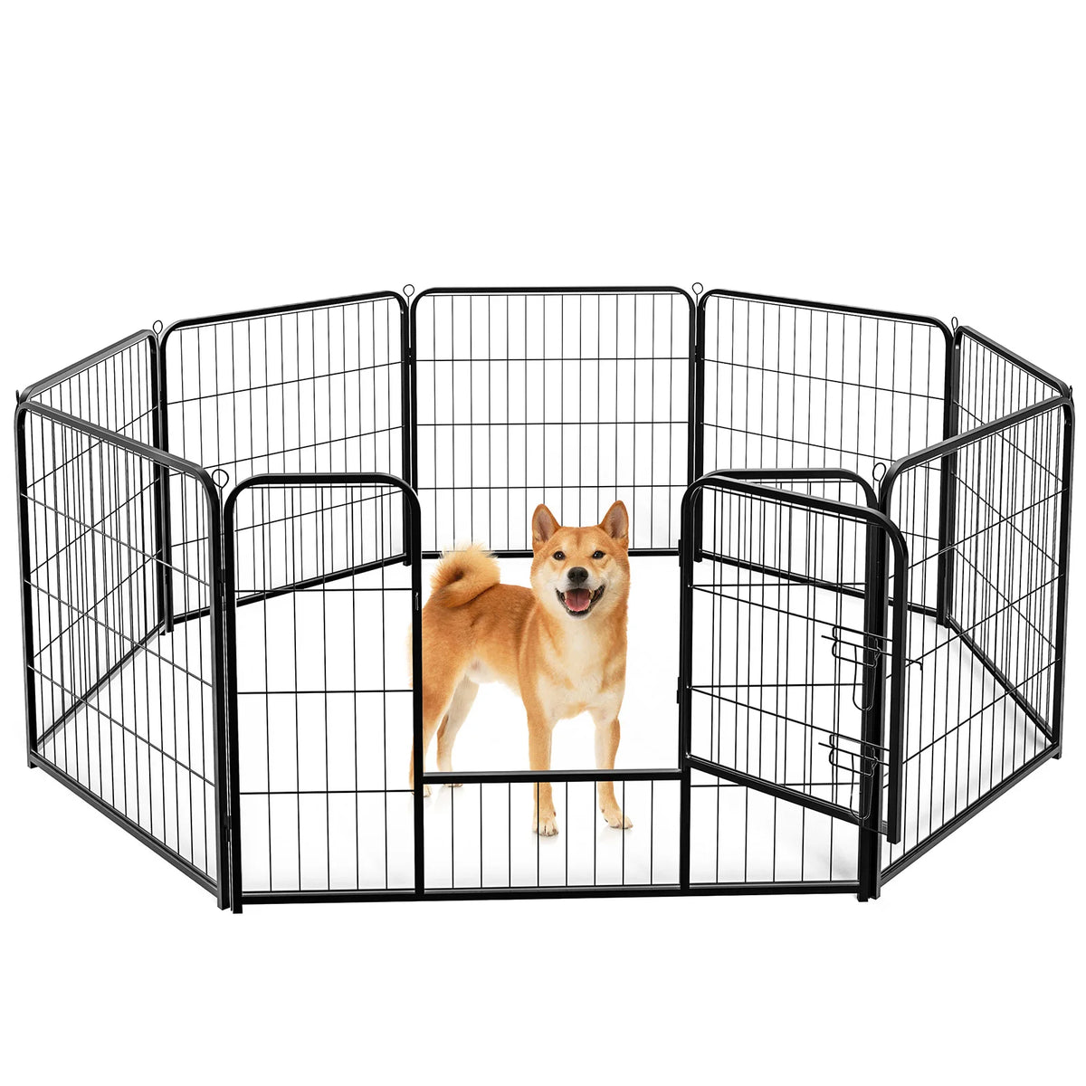 Metal Dog Playpen Foldable Exercise Fence For Indoor And Outdoor Use