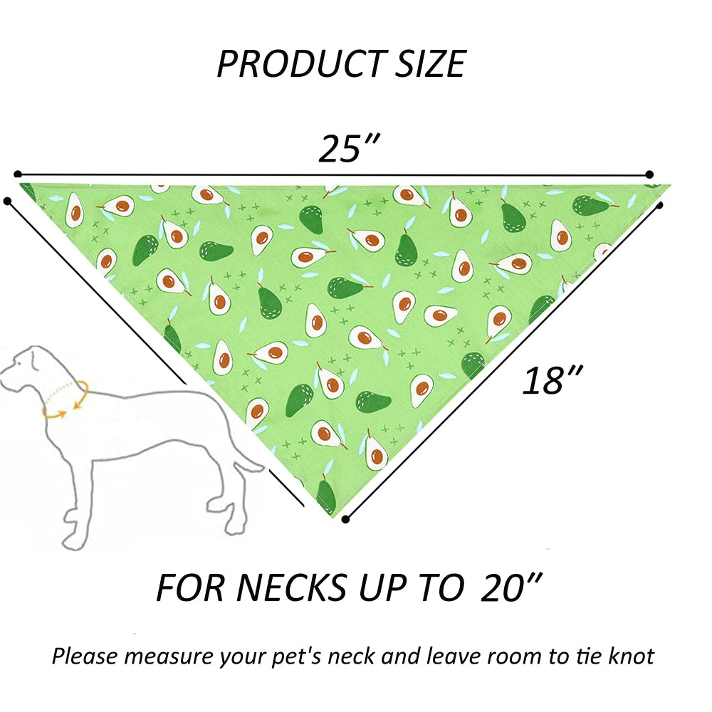 Adjustable Dog Bandana Soft Washable Floral Pattern Pet Scarf