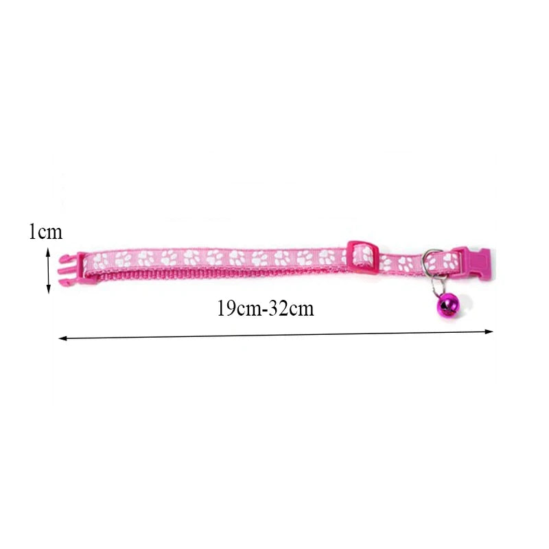 Adjustable Cat Collar With Bell And Decorative Ribbon For Pets And Kittens