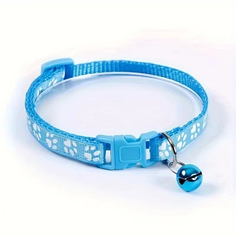 Adjustable Cat Collar With Bell And Decorative Ribbon For Pets And Kittens