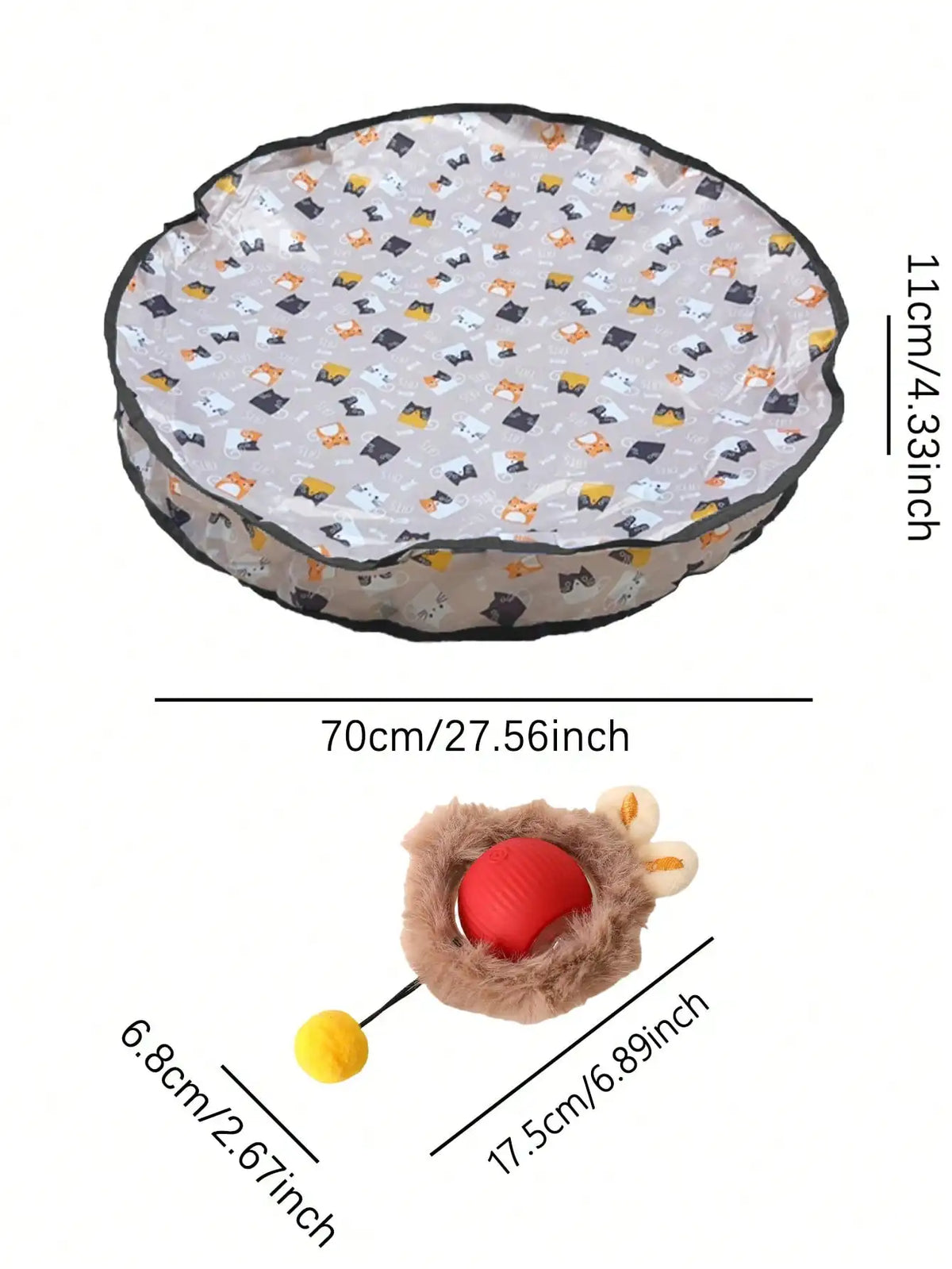 Interactive LED Electric Cat Ball Toy For Chasing And Kitten Play