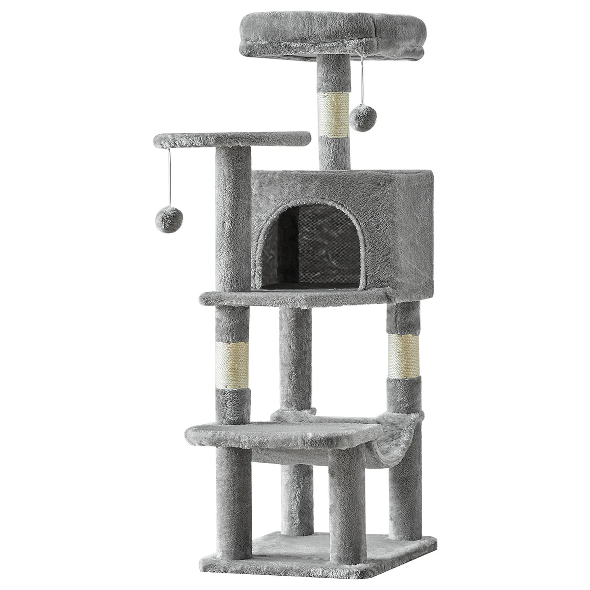 Multi-Level Cat Tree With Sisal Scratching Posts Indoor Climbing Tower For Cats