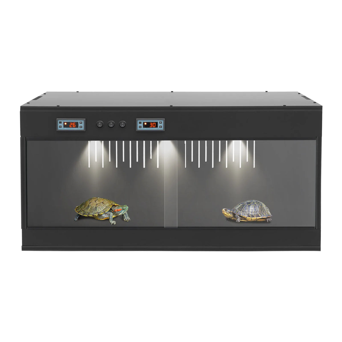 80*40*40cm/31.5*15.75*15.75in US Standard Reptile Lounge Habitat Enclosure with Glass Sliding Door Intelligent Thermostat Dual Temperature Control 110V LCD Screen Type