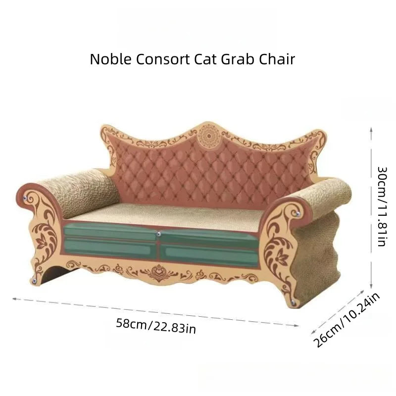 L Shaped Integrated Cat Scratch Board And Cozy Nest Bed Platform