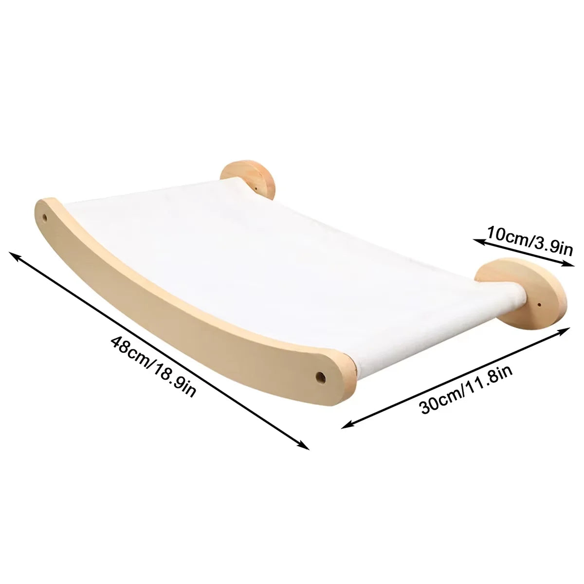 Wall Mounted Cat Hammock Climbing Shelf With Sisal Scratching Rope
