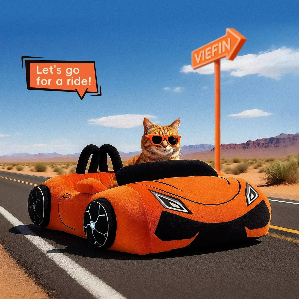 Cozy Supercar Style Cat Bed With Washable Coral Fleece Pillow For Cats
