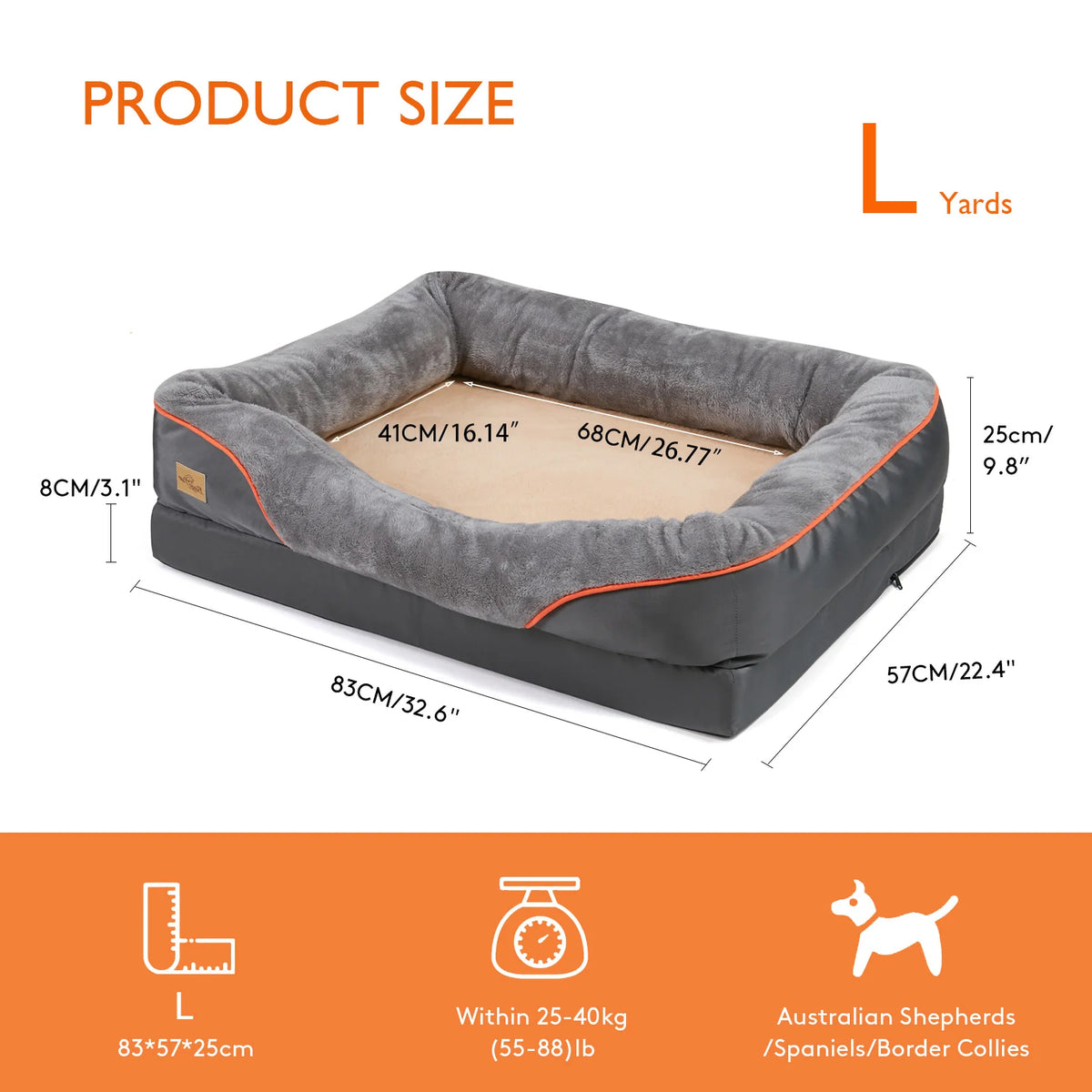 Comfortable Fleece Dog Bed With Removable Washable Cover